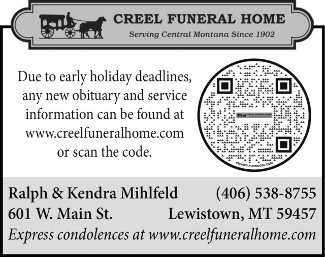 Funeral Home, Creel Funeral Home, Lewistown, MT