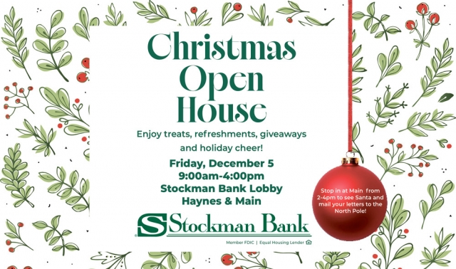 Christmas Open House, Stockman Bank