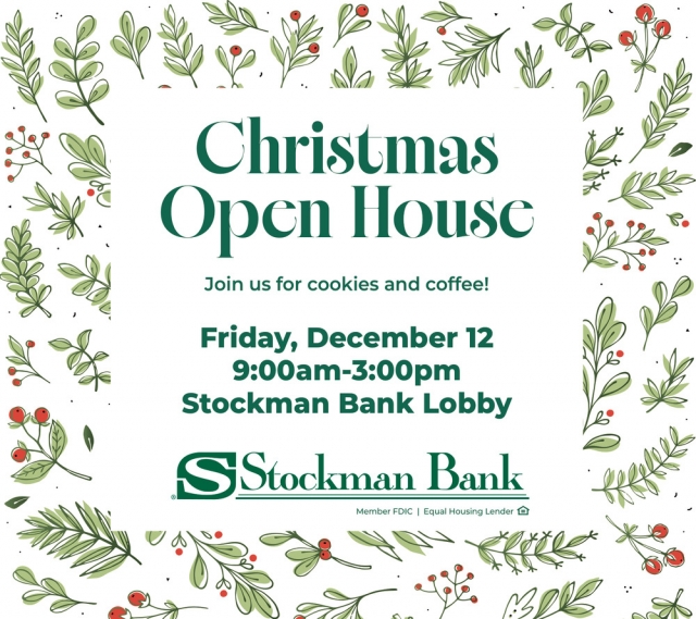 Christmas Open House, Stockman Bank