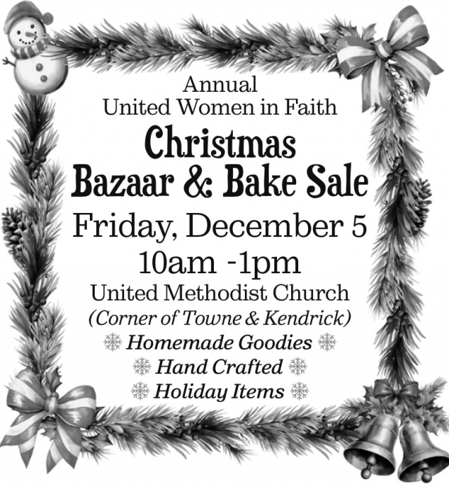 Christmas Bazaar & Bake Sale, Glendive United Methodist Church, Glendive, MT