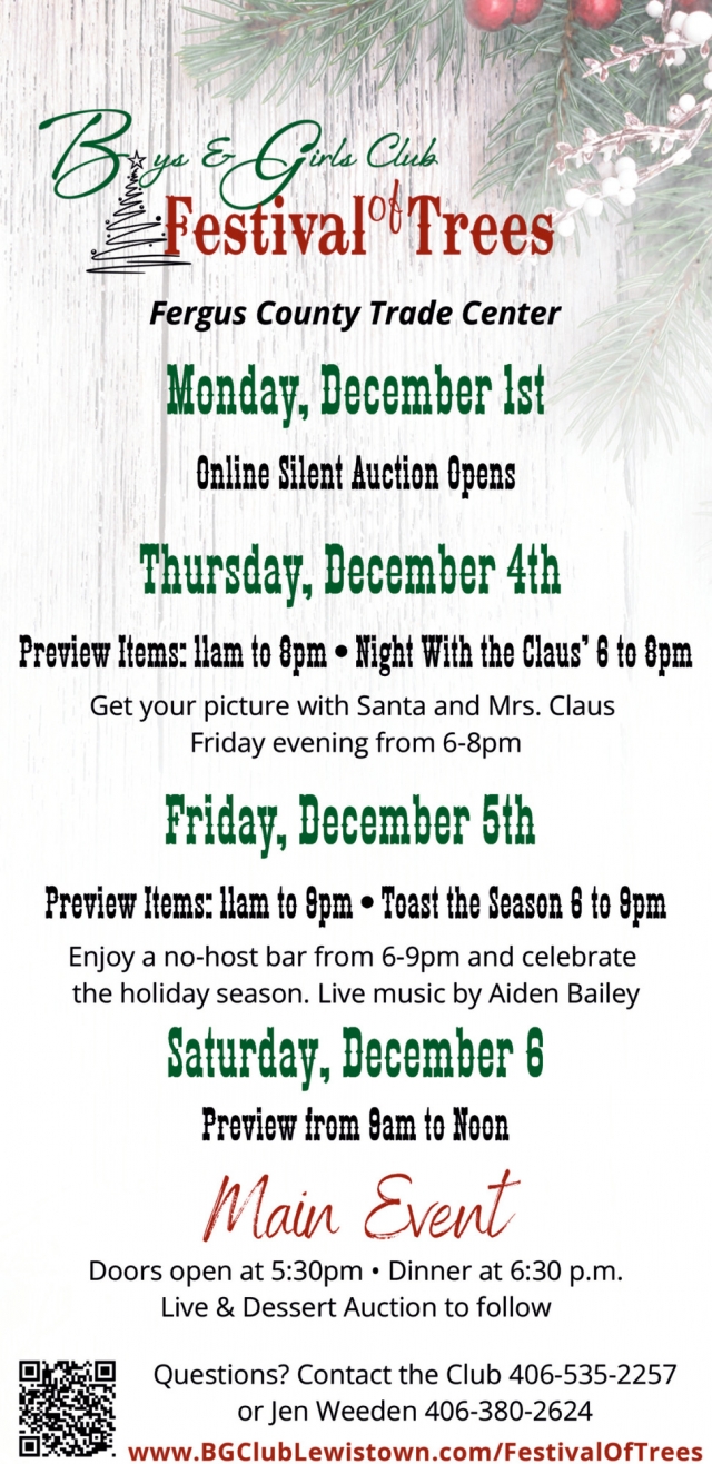 30 Days of Beef, Boys & Girls Club Festival of Trees (December 1-4, 2025)