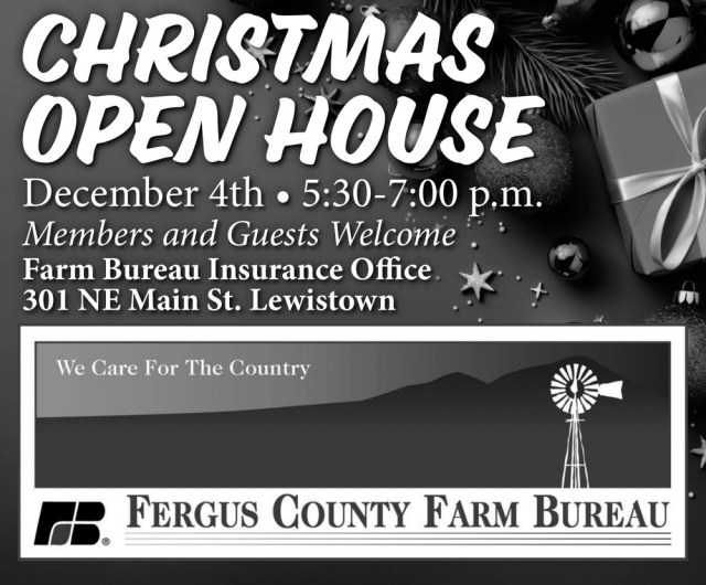 Christmas Open House, Fergus County Farm Bureau