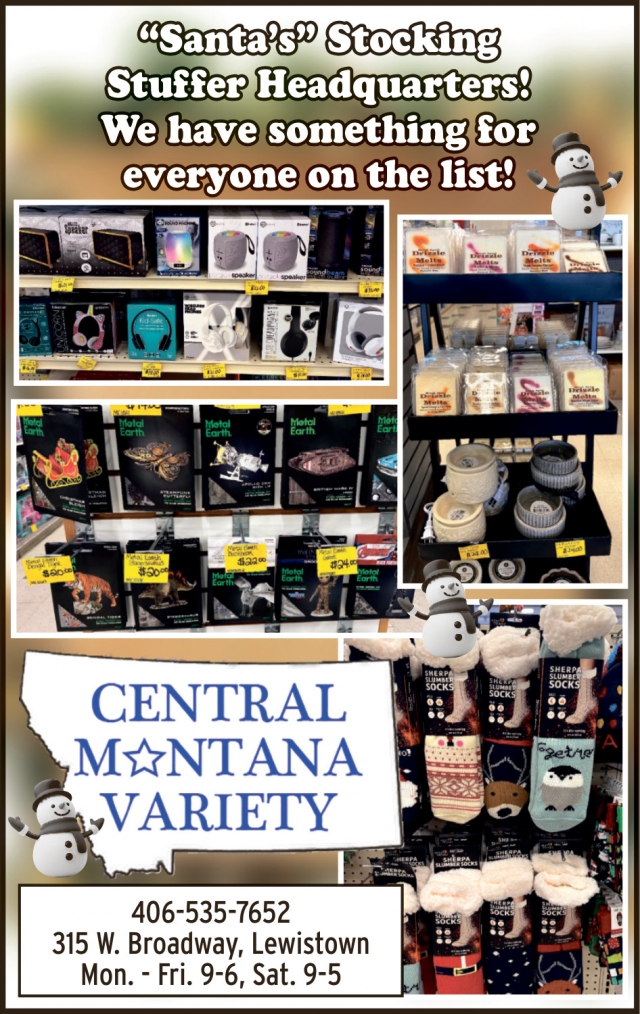 Santa's Stocking Stuffer Headquarters!, Central Montana Variety, Lewistown, MT