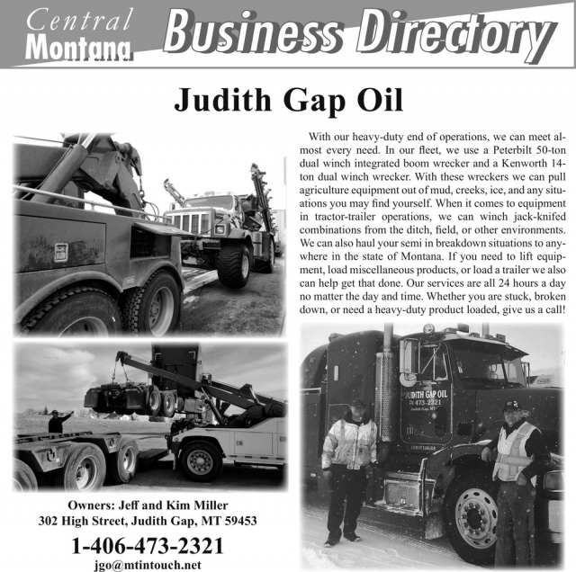 Business Directory, Judith Gap Oil, Judith Gap, MT