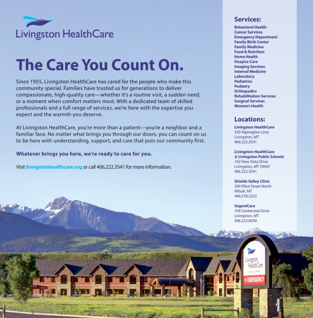 The Care You Count On, Livingston Healthcareeeee