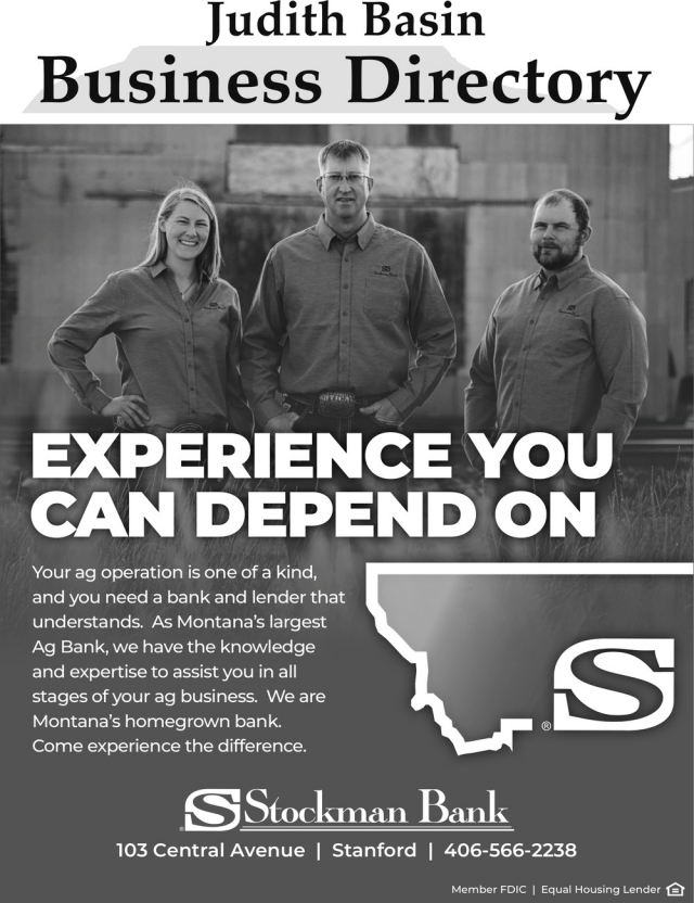 Experience You Can Depend On, Stockman Bank - Stanford, Stanford, MT