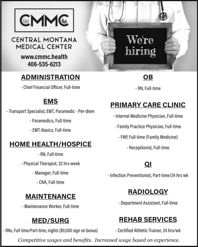 Chief Financial Officer, Central Montana Medical Center, Lewistown, MT
