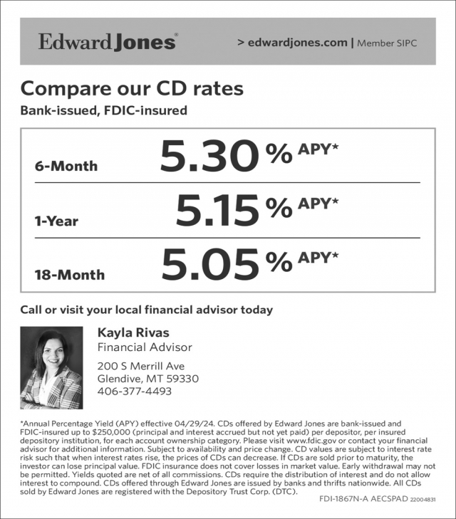 Compare Our Cd Rates, Kayla Rivas - Edward Jones