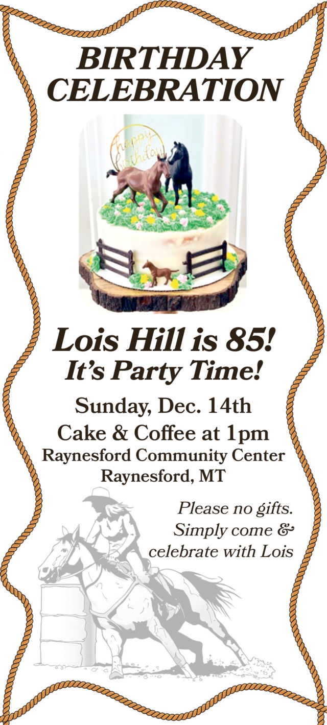 Birthday Celebration, Raynesford Community Center, Raynesford, MT