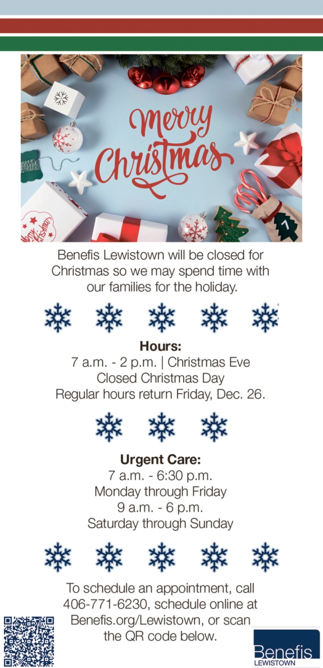 Merry Christmas, Benefis Lewistown, Lewistown, MT