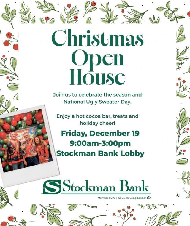 Christmas Open House, Stockman Bank