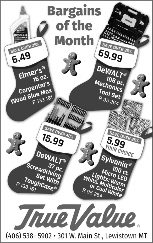 Bargains of The Month, TrueValue - Lewistown
