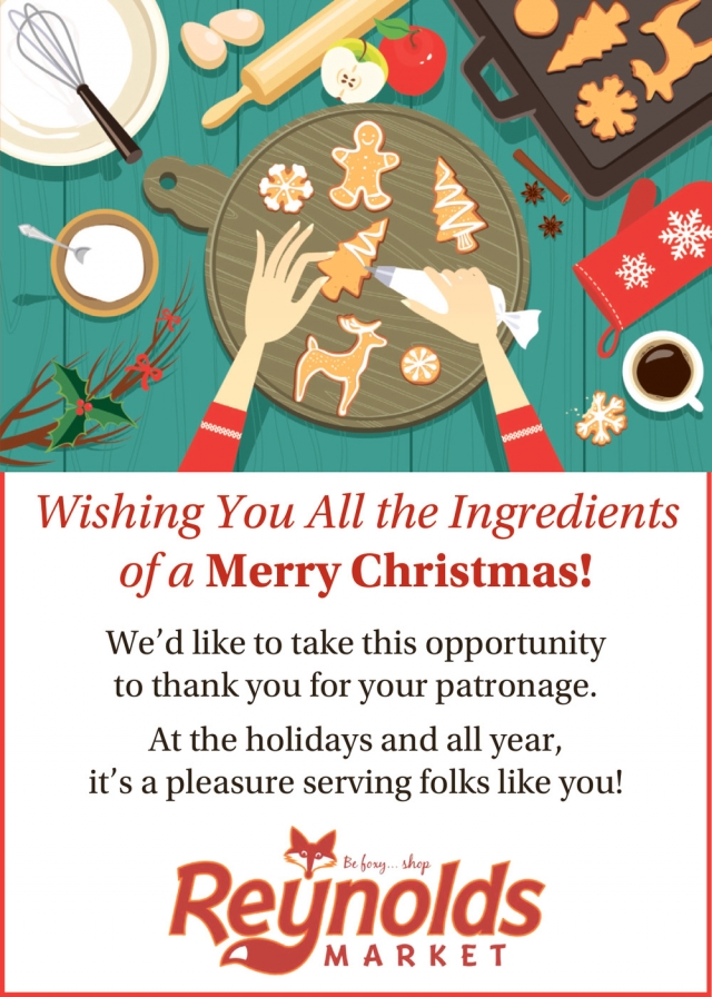 Merry Christmas, Reynolds Market, Sidney, MT