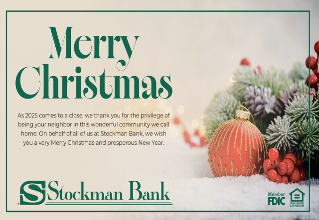 Merry Christmas, Stockman Bank