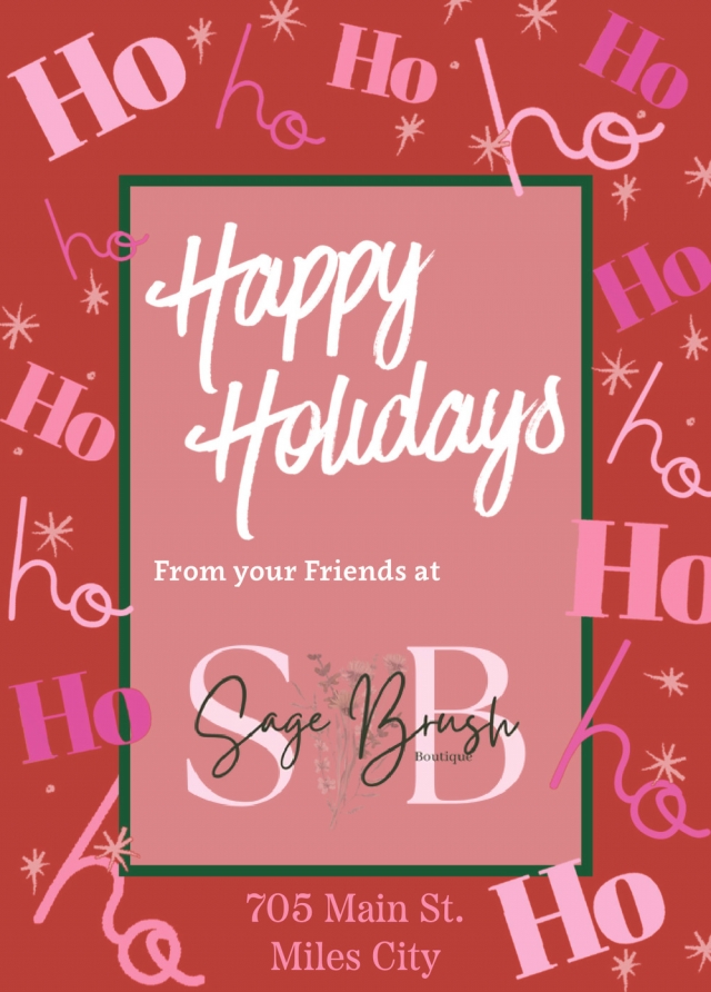 Happy Holidays, Sage Brush Boutique