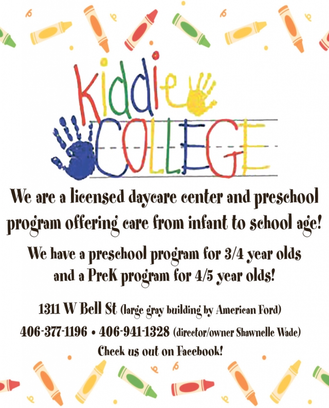 Licensed Daycare Center and Preschool, Kiddie College