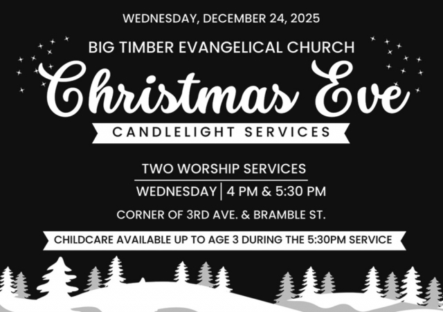 Christmas Eve, Big Timber Evangelical Church, Big Timber, MT