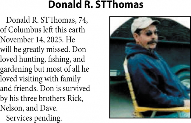 Donald R. STThomas, Obituaries, Glendive, MT