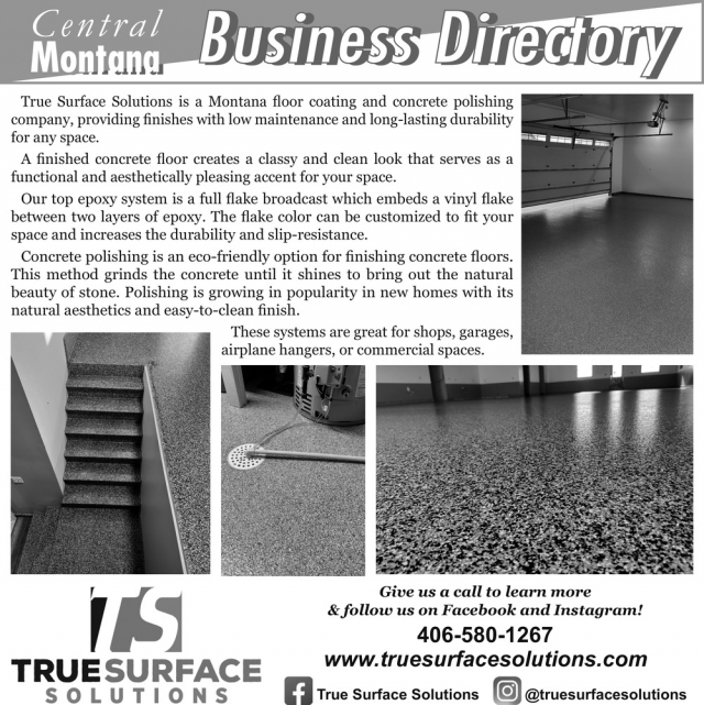 Epoxy Concrete Coatings, True Surface Solutions, Lewistown, MT