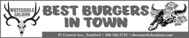 Best Burgers in Town, Waterhole Saloon, Stanford, MT