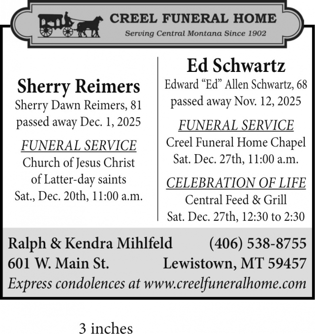 Funeral Home, Creel Funeral Home, Lewistown, MT