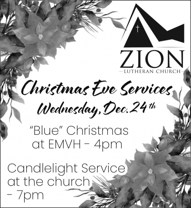 Christmas Eve Services, Zion Lutheran Church - Glendive, Glendive, MT