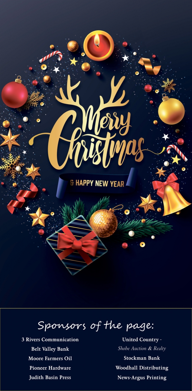 Merry Christmas, Raynesford Community Center, Raynesford, MT