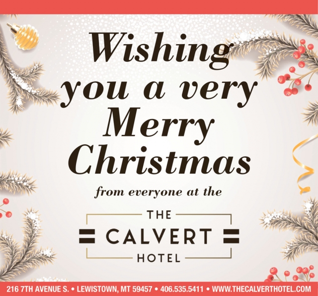 Merry Christmas, The Calvert Hotel, Lewistown, MT