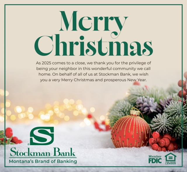 Merry Christmas, Stockman Bank