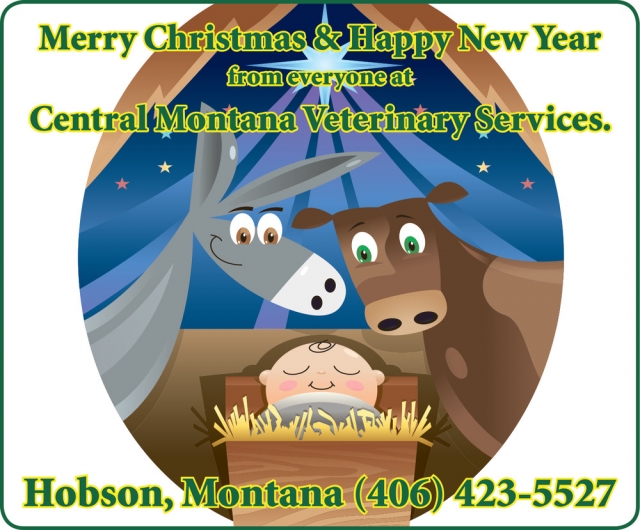 Merry Christmas!, Central Montana Veterinary Services, Hobson, MT