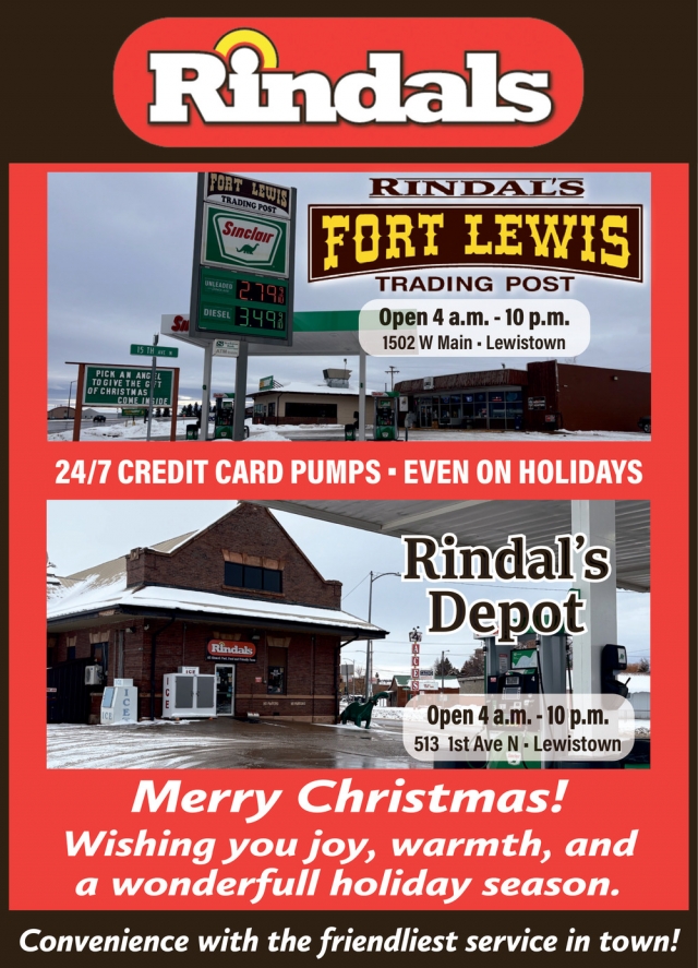 Merry Christmas!, Rindals Fort Lewis / Country Corner, Lewistown, MT
