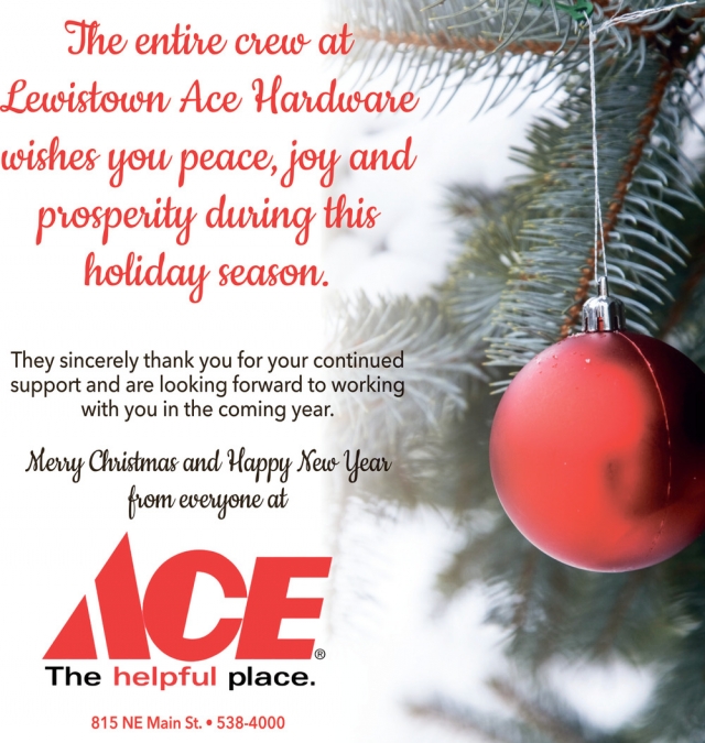 Merry Christmas!, Lewiston Ace Hardware, Lewistown, MT