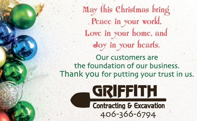 Contracting & Excavation Services, Griffith Contracting, Lewistown, MT