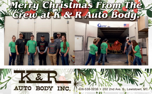 Merry Christmas!, K&R Auto Body LLC, Lewistown, MT