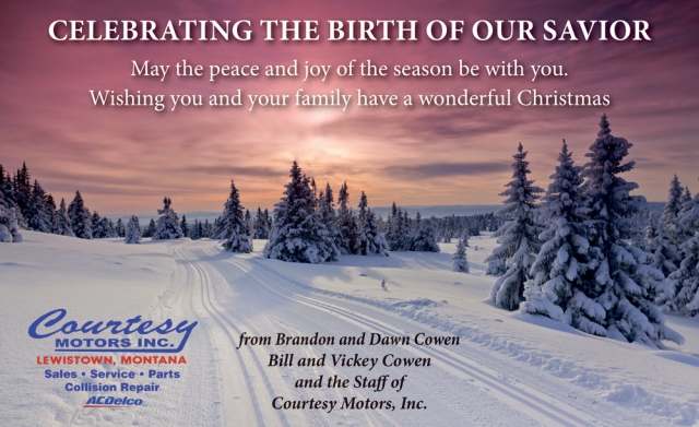 Celebrating the Birth of Our Savior, Courtesy Motors Inc