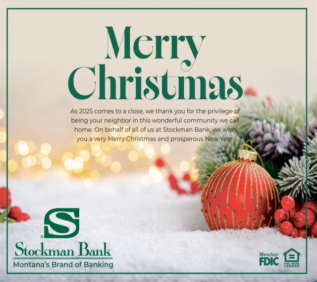 Merry Christmas, Stockman Bank