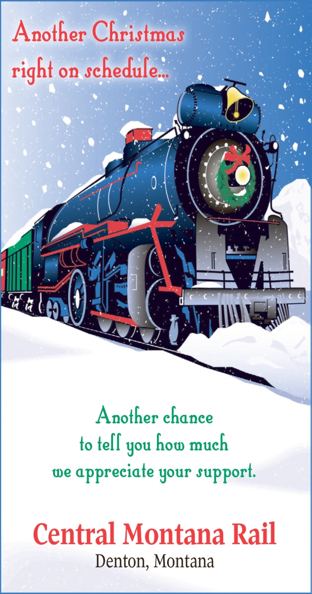 Another Christmas Rightt of Schedule..., Central Montana Rail, Denton, MT