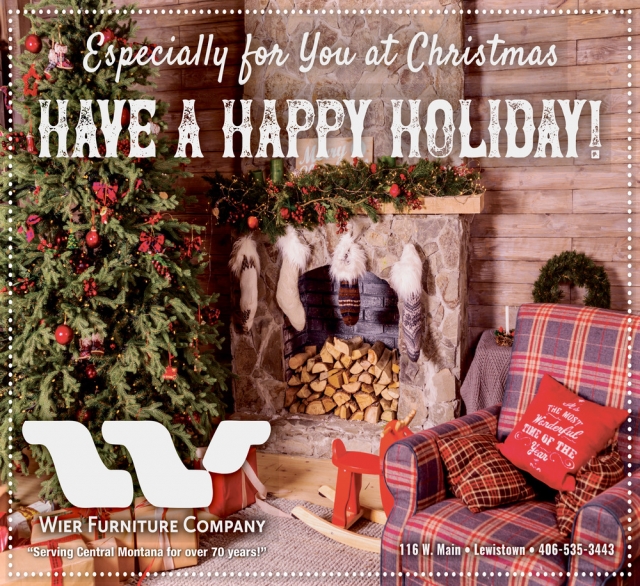 Have a Happy Holiday!, Wier Furniture Company, Lewistown, MT