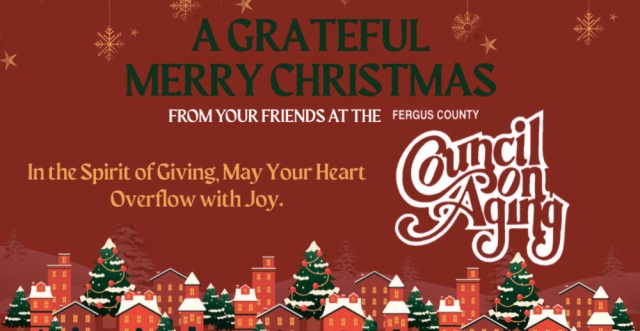 A Grateful Merry Christmas, Fergus County Council on Aging, Lewistown, MT