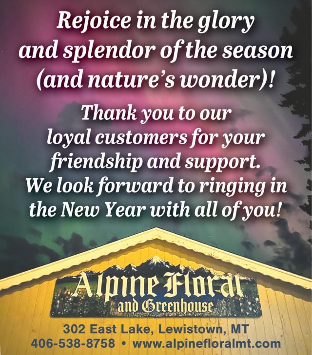 Rejoice in The Glory and Splendor of The Season, Alpine Floral, Lewistown, MT