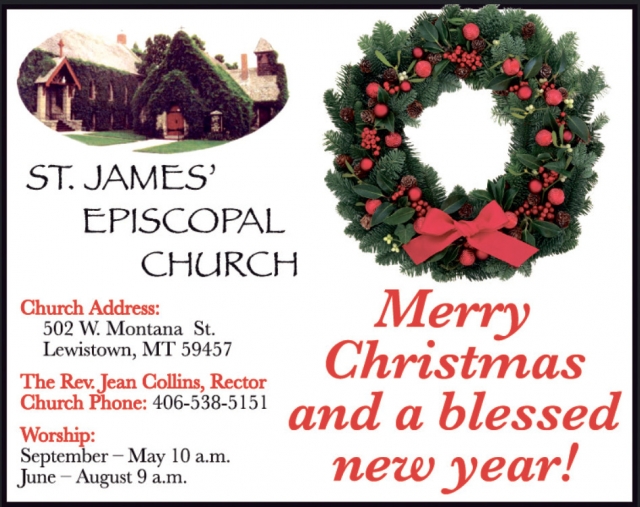 Merry Christmas, St. James' Episcopal Church, Lewistown, MT