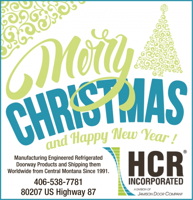 Merry Christmas, HCR, Inc, Lewistown, MT