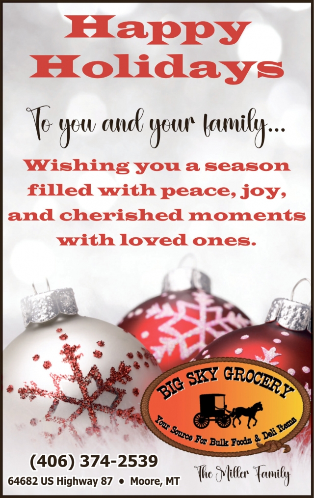 Happy Holidays, Big Sky Grocery