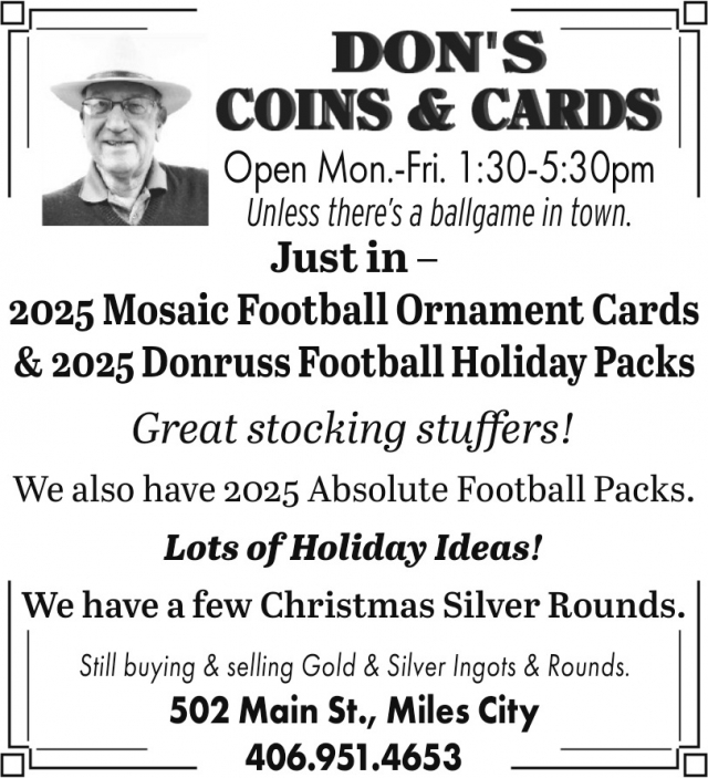 Coins & Cards, Don's Coins & Cards, Miles City, MT