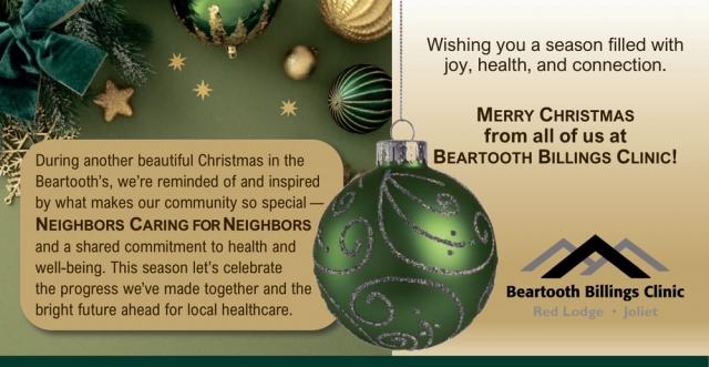 Merry Christmas, Beartooth Billings Clinic, Red Lodge, MT