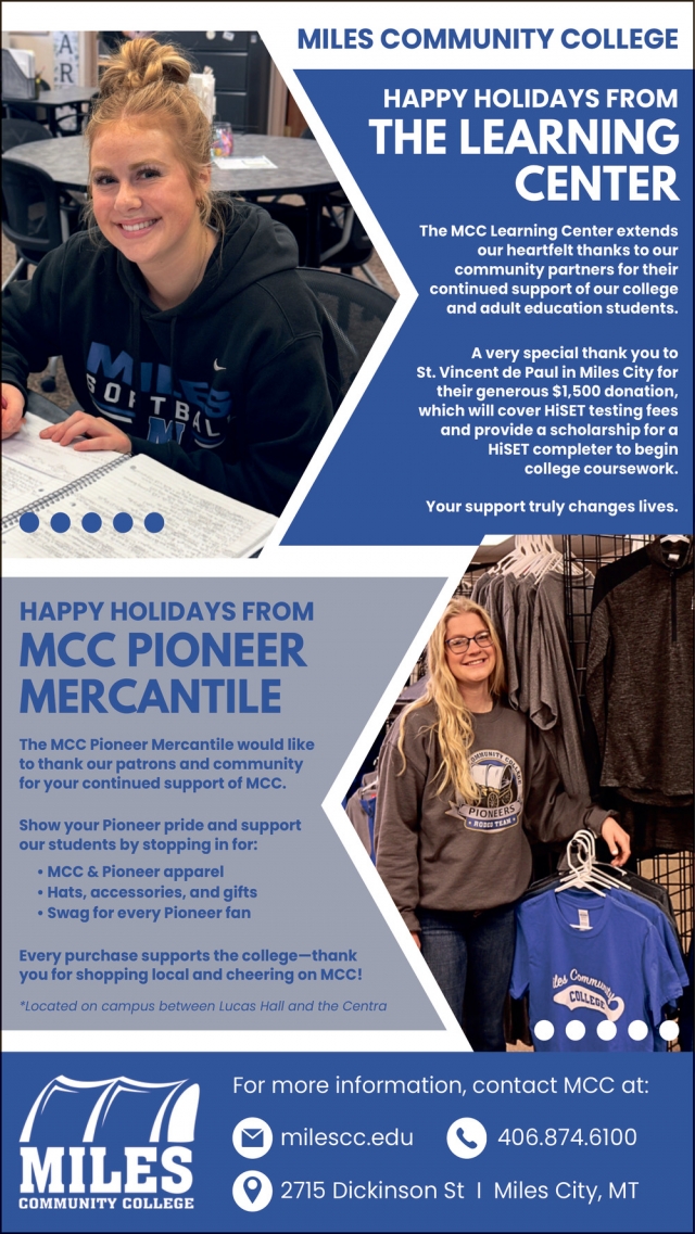 The Learning Center, Miles Community College, Miles City, MT