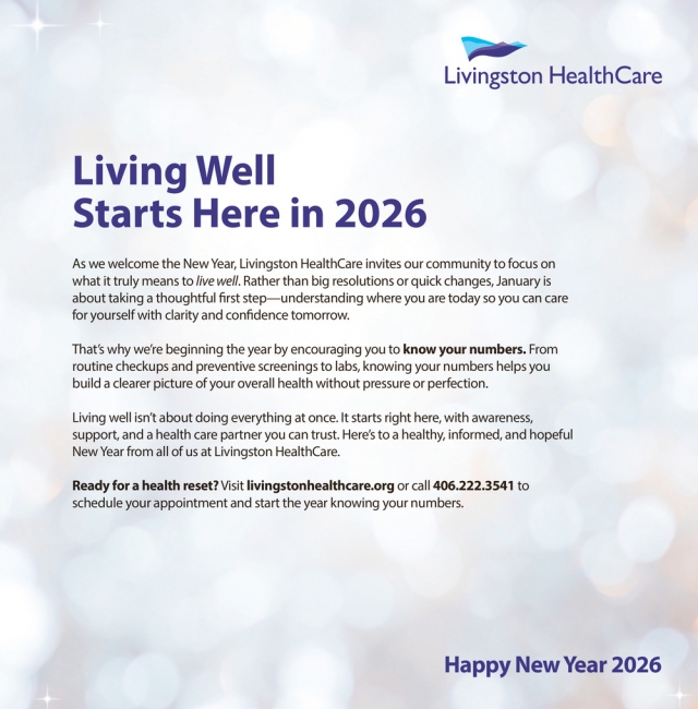 Living Well Starts Here in 2026, Livingston Healthcare, Livingston, MT