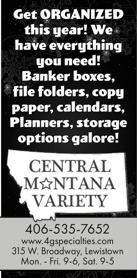 Get Organized This Year!, Central Montana Variety, Lewistown, MT