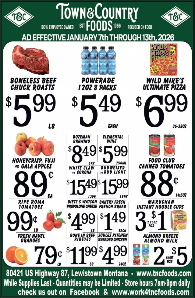 Foods , Town & Country Foods - Lewiston, Lewistown, MT