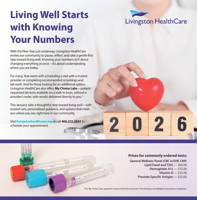 Living Well Starts with Knowing Your Numbers, Livingston Healthcare, Livingston, MT